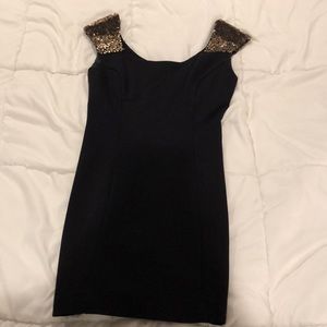 Black mini dress